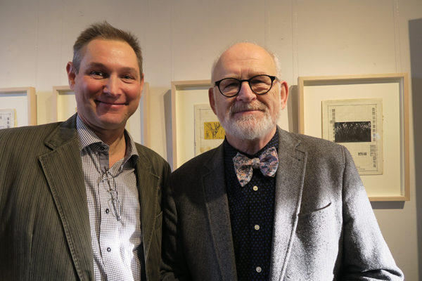 Niels Borring og Nils Bjervig, formand Birkerød Kunstforening